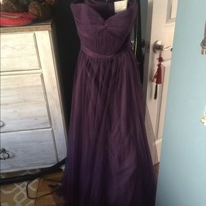 Shoulder less bridesmaid dress